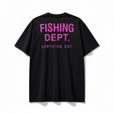 FISHING DEPT. OVERSIZED TEE (BLACK/PINK)