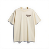 FISHING DEPT. OVERSIZED TEE (CREAM/BROWN)