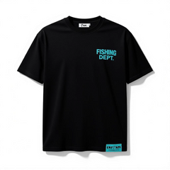 FISHING DEPT. OVERSIZED TEE (BLACK/TEAL)