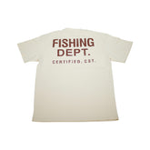 FISHING DEPT. OVERSIZED TEE (CREAM/BROWN)