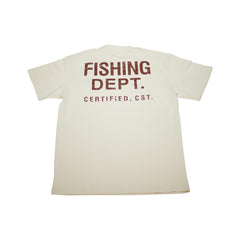 FISHING DEPT. OVERSIZED TEE (CREAM/BROWN)
