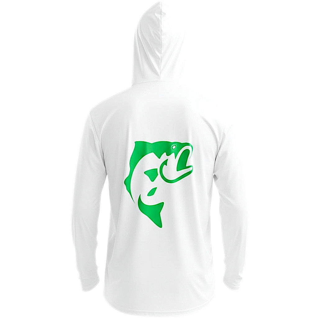 DRI-FIT GAITER FACE HOODIE [WHITE/GREEN]