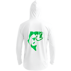 DRI-FIT GAITER FACE HOODIE [WHITE/GREEN]