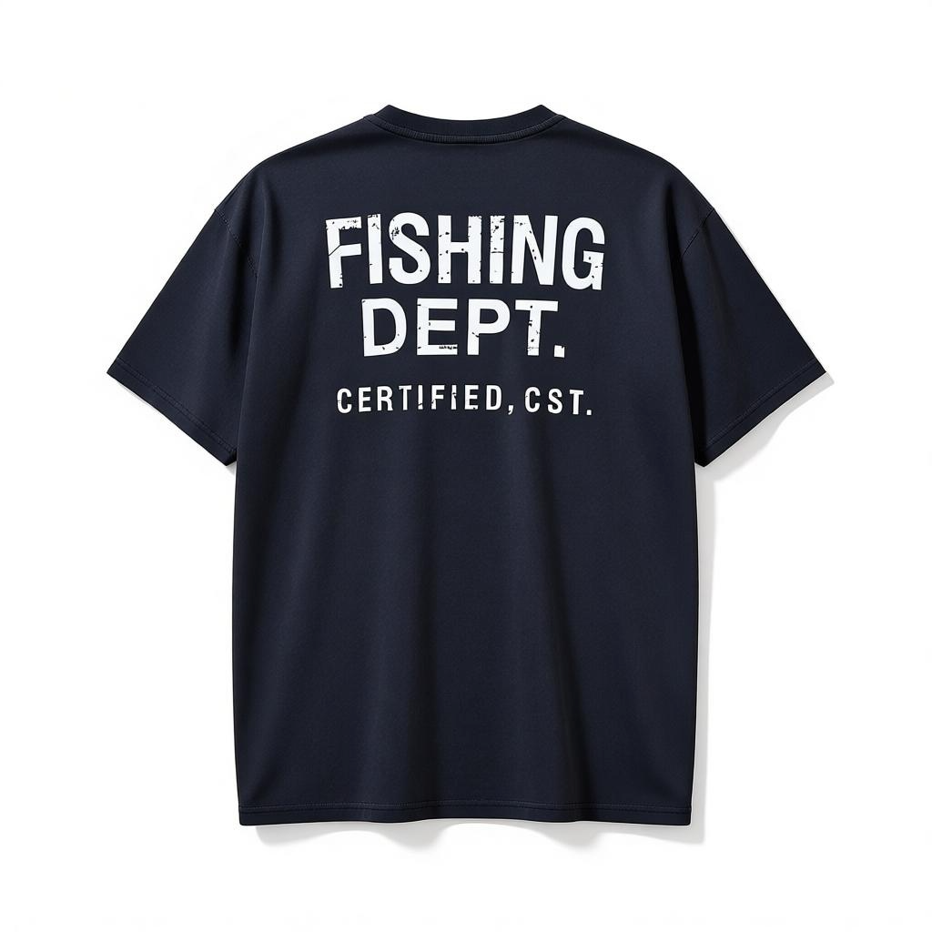 FISHING DEPT. OVERSIZED TEE [BLACK/WHITE]