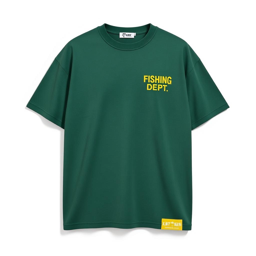 FISHING DEPT. OVERSIZED TEE (GREEN/YELLOW)