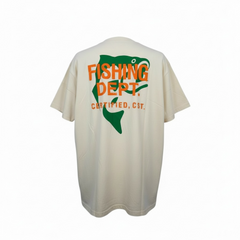 FISHING DEPT. OVERSIZED TEE PUFF PRINT
 [CREAM/ORANGE/GREEN]