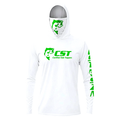 DRI-FIT GAITER FACE HOODIE [WHITE/GREEN]