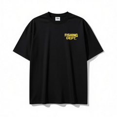 FISHING DEPT. OVERSIZED TEE PUFF PRINT [BLACK/YELLOW/PURPLE]