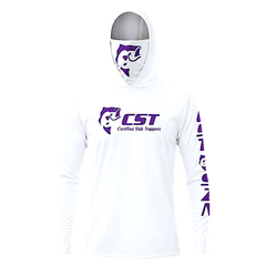 DRI-FIT GAITER FACE HOODIE [WHITE/PURPLE]