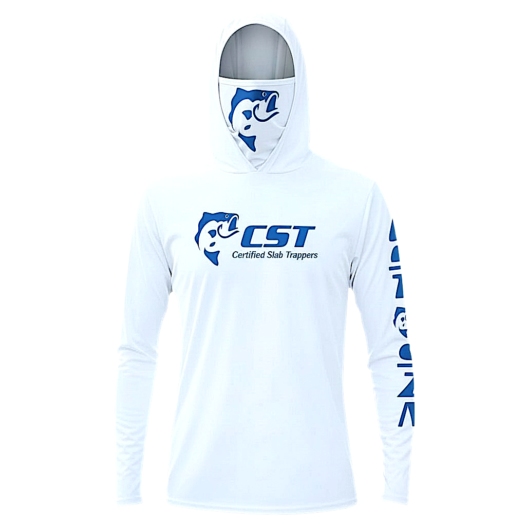 DRI-FIT GAITER FACE HOODIE [WHITE/BLUE]