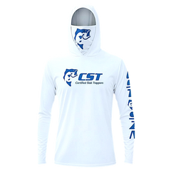 DRI-FIT GAITER FACE HOODIE [WHITE/BLUE]