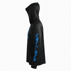 DRI-FIT GAITER FACE HOODIE [BLACK/BLUE]
