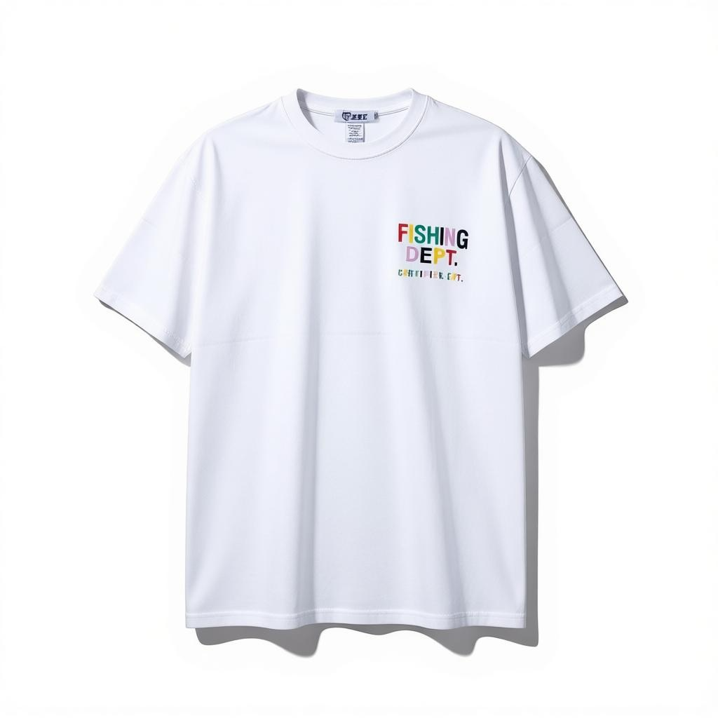 FISHING DEPT. OVERSIZED TEE [WHITE/RAINBOW]