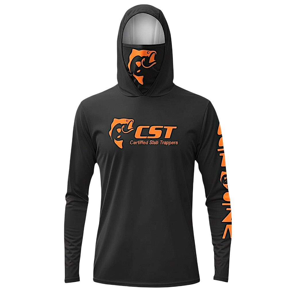 DRI-FIT GAITER FACE HOODIE [BLACK/ORANGE]