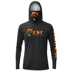 DRI-FIT GAITER FACE HOODIE [BLACK/ORANGE]