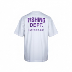 FISHING DEPT. OVERSIZED TEE (WHITE/PURPLE)
