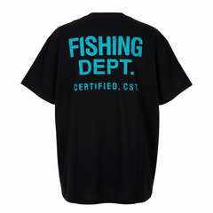 FISHING DEPT. OVERSIZED TEE (BLACK/TEAL)