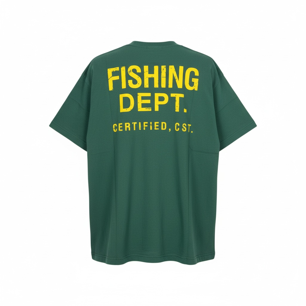FISHING DEPT. OVERSIZED TEE (GREEN/YELLOW)