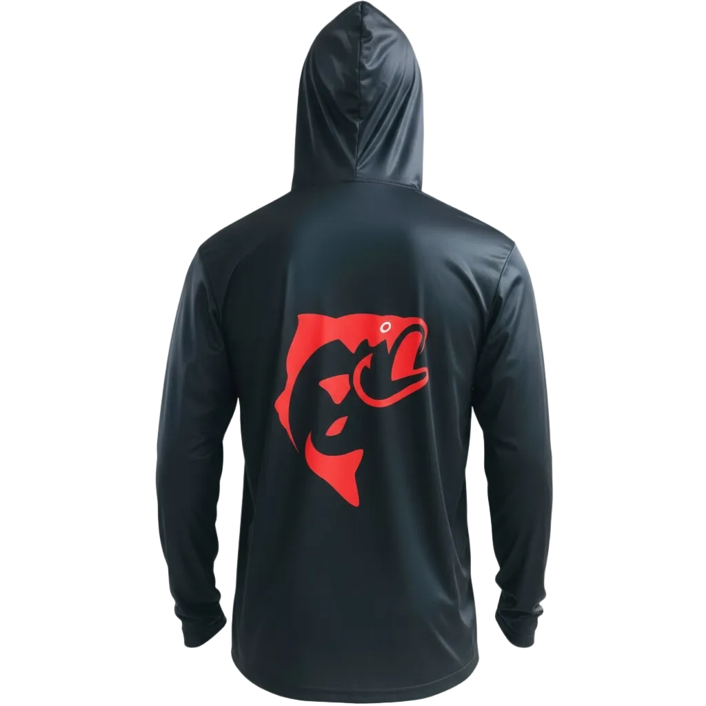 DRI-FIT GAITER FACE HOODIE [BLACK/RED]