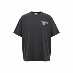 FISHING DEPT. OVERSIZED TEE [BLACK/WHITE]