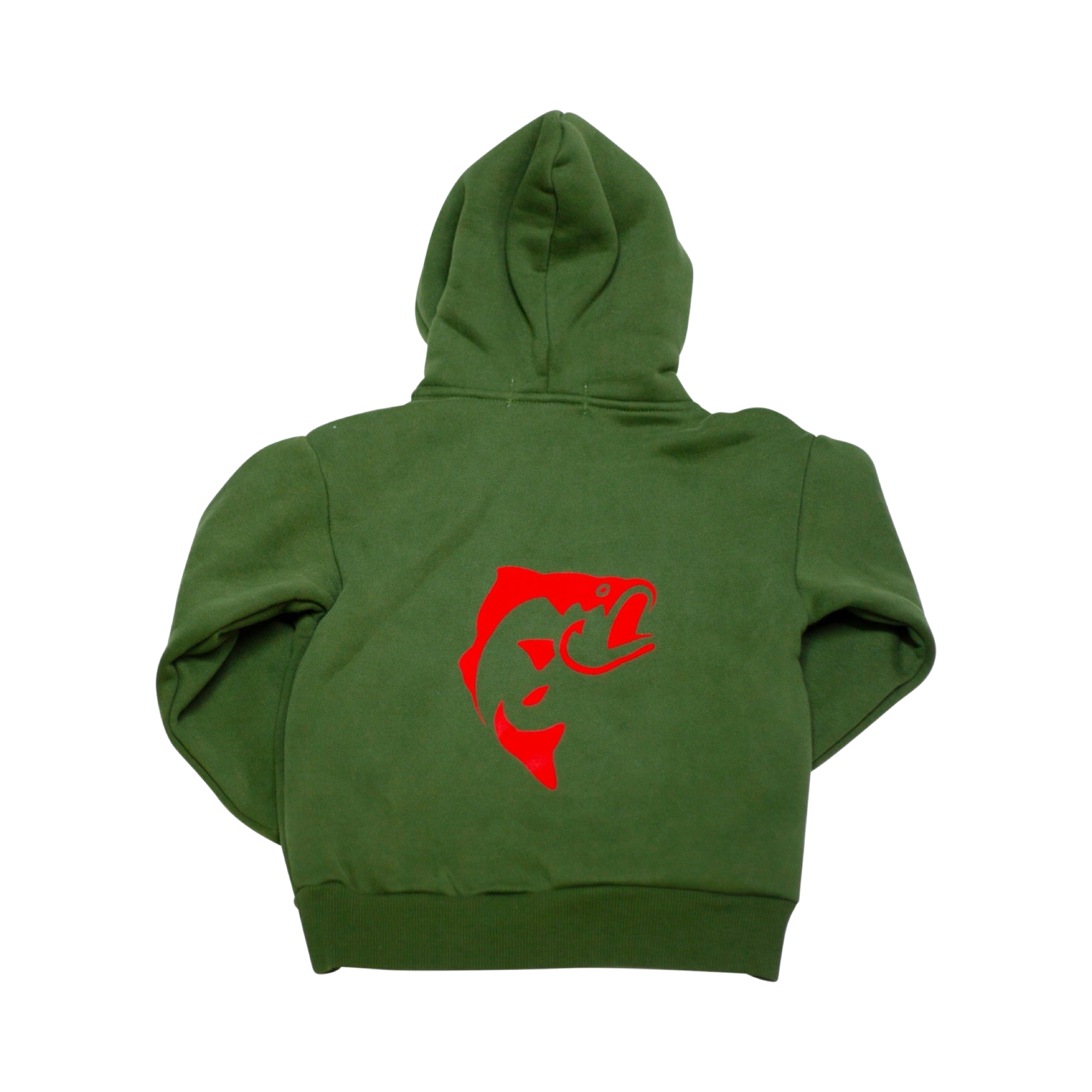 KIDS HOODIE [ARMY GREEN/RED]