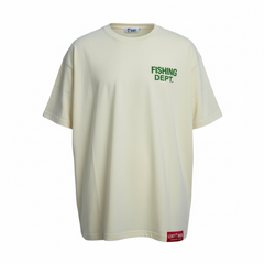 FISHING DEPT. OVERSIZED TEE PUFF PRINT  [CREAM/GREEN/RED]