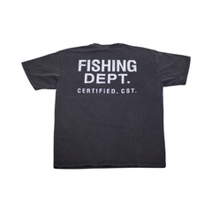 FISHING DEPT. OVERSIZED TEE [BLACK/WHITE]