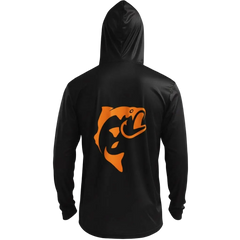DRI-FIT GAITER FACE HOODIE [BLACK/ORANGE]