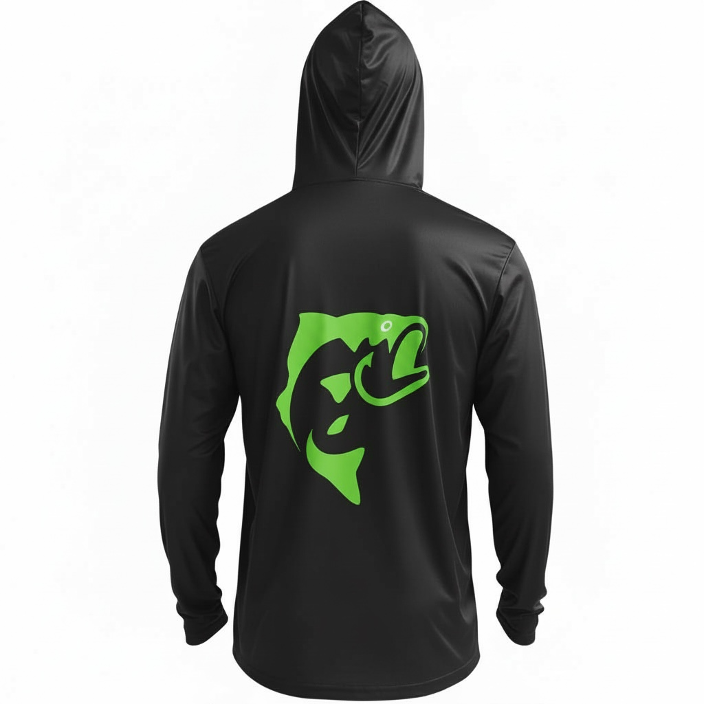 DRI-FIT GAITER FACE HOODIE [BLACK/GREEN]