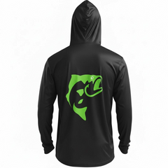 DRI-FIT GAITER FACE HOODIE [BLACK/GREEN]