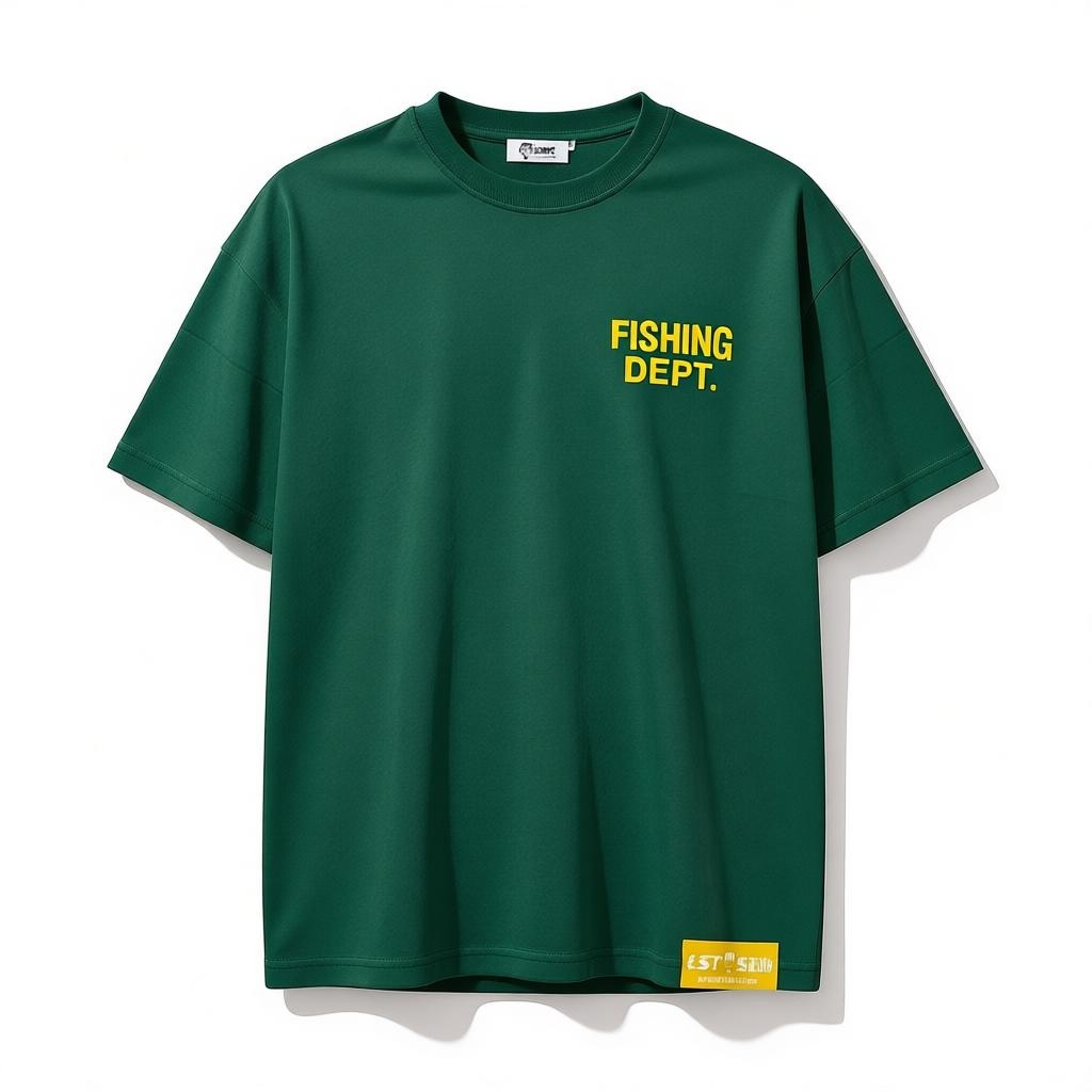 FISHING DEPT. OVERSIZED TEE (GREEN/YELLOW)