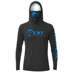 DRI-FIT GAITER FACE HOODIE [BLACK/BLUE]