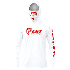 DRI-FIT GAITER FACE HOODIE [WHITE/RED]