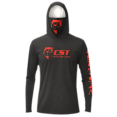 DRI-FIT GAITER FACE HOODIE [BLACK/RED]