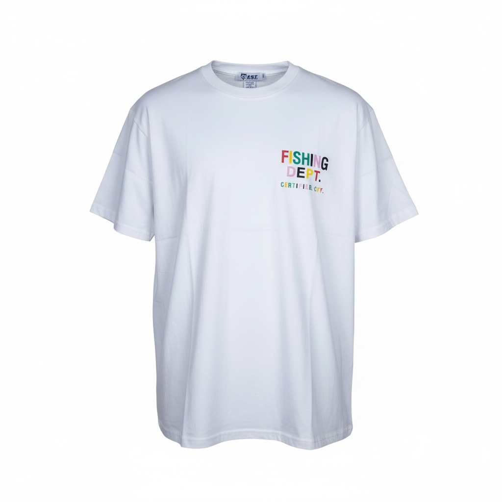 FISHING DEPT. OVERSIZED TEE [WHITE/RAINBOW]