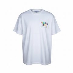 FISHING DEPT. OVERSIZED TEE [WHITE/RAINBOW]