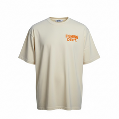 FISHING DEPT. OVERSIZED TEE PUFF PRINT
 [CREAM/ORANGE/GREEN]
