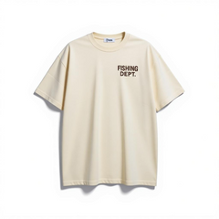 FISHING DEPT. OVERSIZED TEE (CREAM/BROWN)