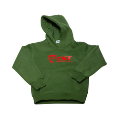 KIDS HOODIE [ARMY GREEN/RED]