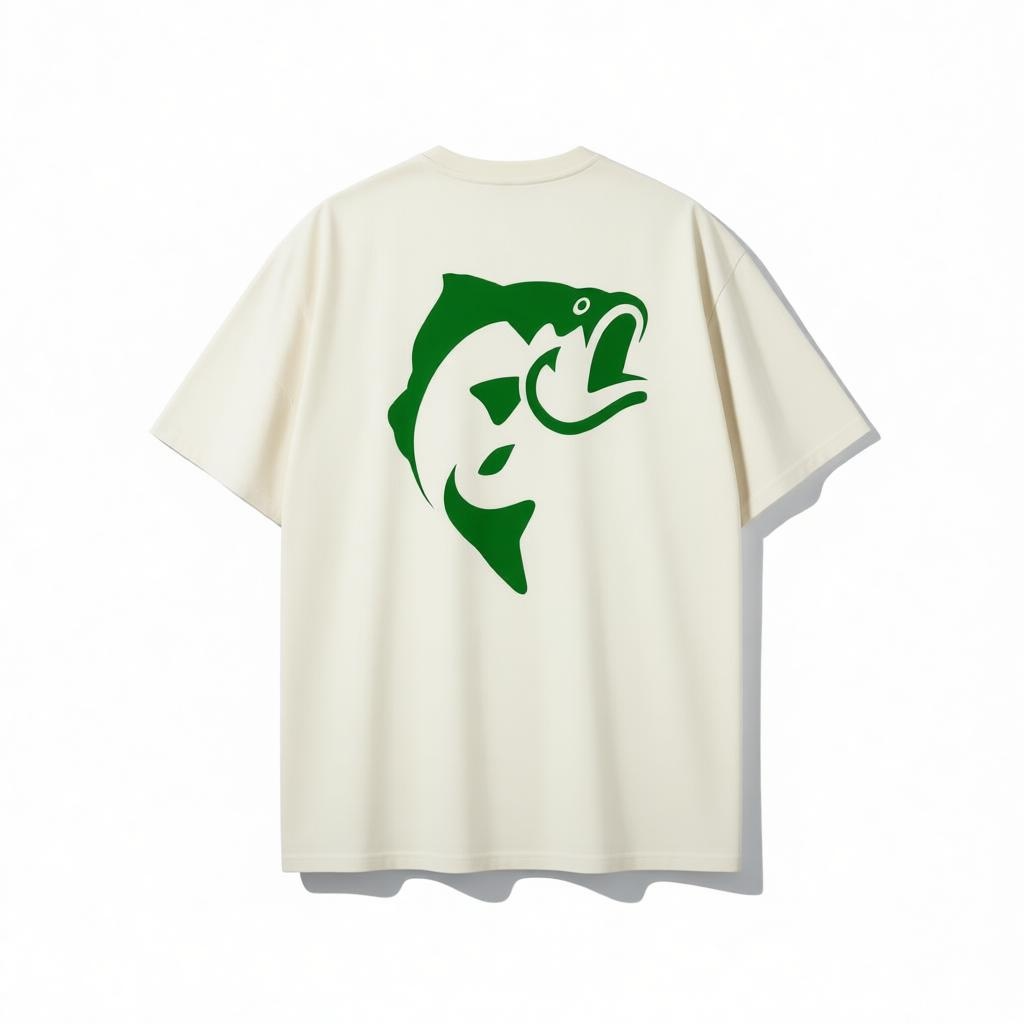 CST SZN OVERSIZED TEE [CREAM/GREEN FLOCK PRINT]