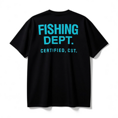 FISHING DEPT. OVERSIZED TEE (BLACK/TEAL)