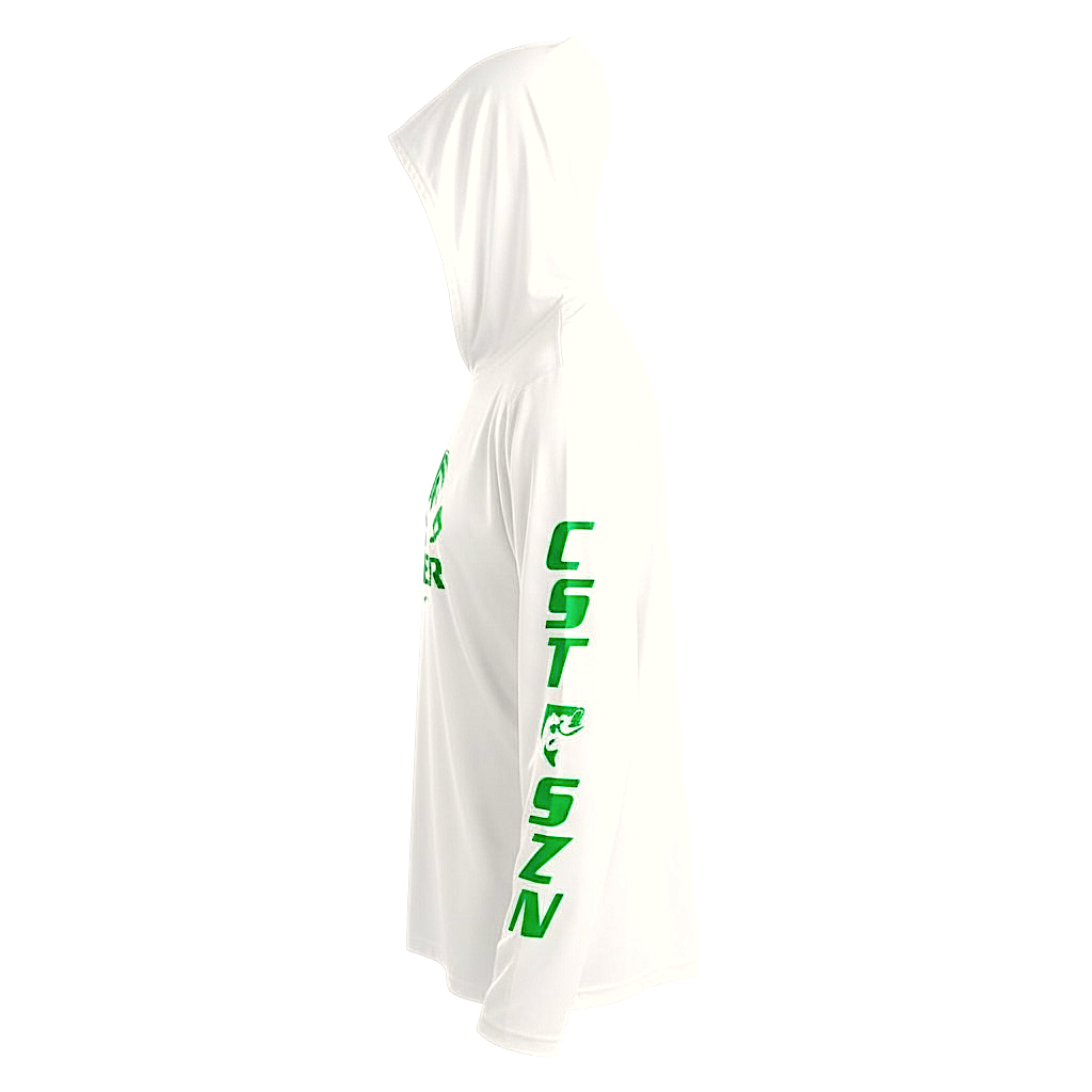 DRI-FIT GAITER FACE HOODIE [WHITE/GREEN]