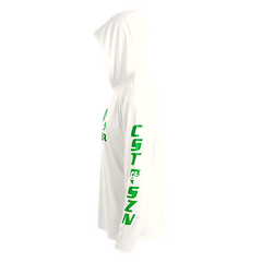 DRI-FIT GAITER FACE HOODIE [WHITE/GREEN]