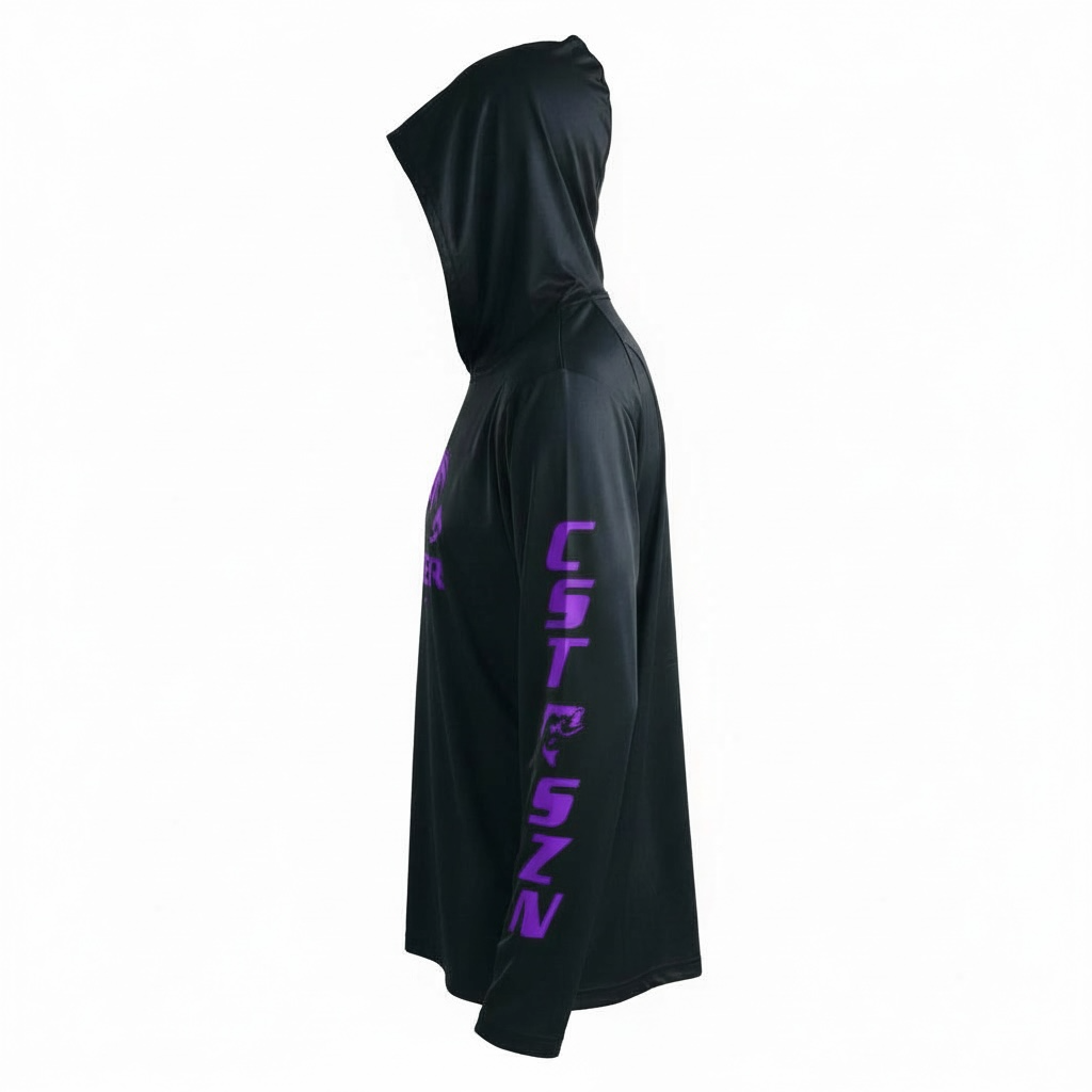 DRI-FIT GAITER FACE HOODIE [BLACK/PURPLE]