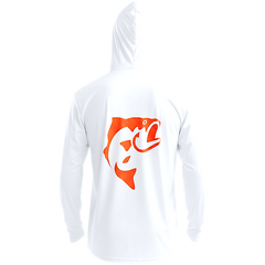 DRI-FIT GAITER FACE HOODIE [WHITE/RED]