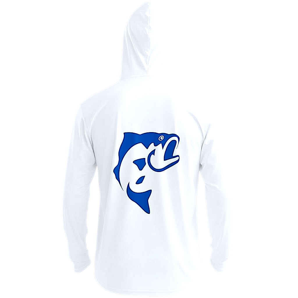 DRI-FIT GAITER FACE HOODIE [WHITE/BLUE]