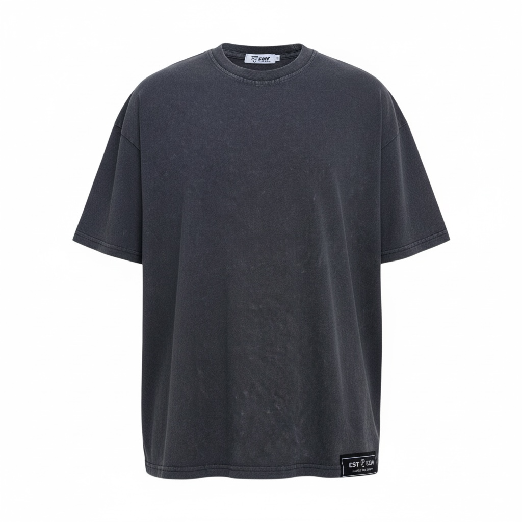 CST SZN OVERSIZED TEE [GREY/ FLOCK PRINT BLACK]