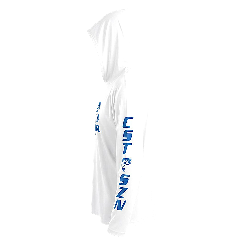 DRI-FIT GAITER FACE HOODIE [WHITE/BLUE]