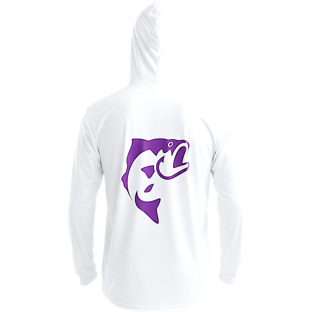 DRI-FIT GAITER FACE HOODIE [WHITE/PURPLE]