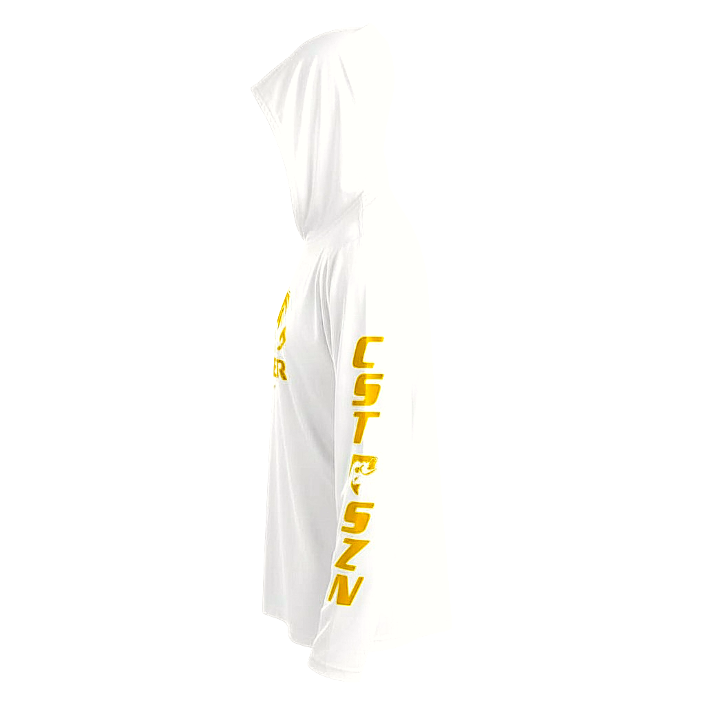 DRI-FIT GAITER FACE HOODIE [WHITE/YELLOW]